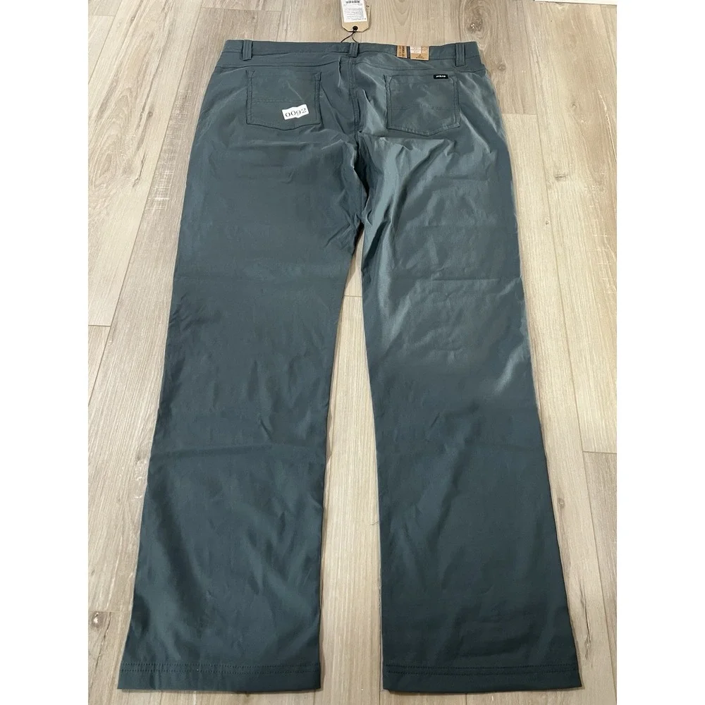 PrAna Pants Mens 42/34 Blue Brion Slim Fit Recycled Nylon Hiking Stretch Outdoo